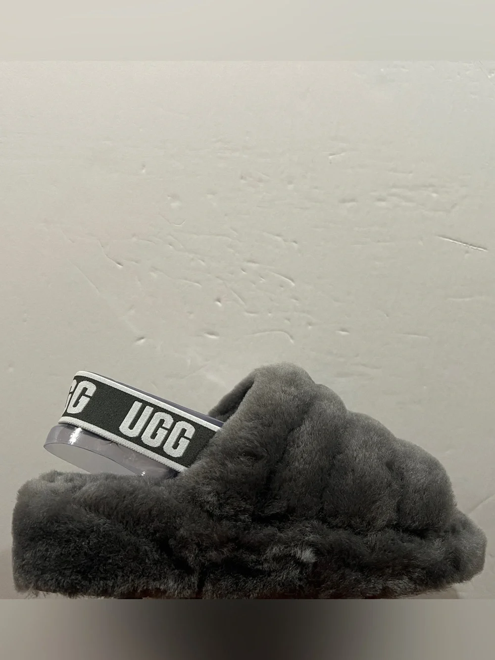 Ugg Fluff Yeah Slide, 1095119, Charcoal Grey